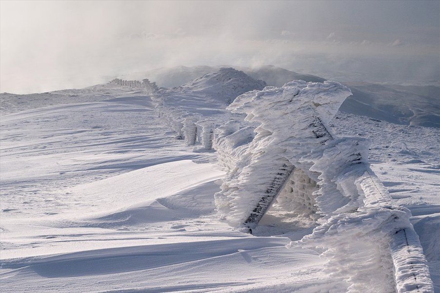 Ice Sculpture On Plynlimon In Wales